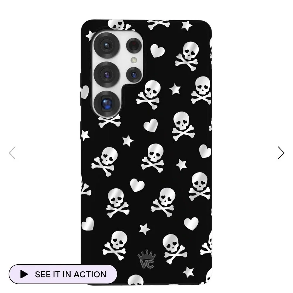 Chrome Skulls Samsung Galaxy S25 Ultra Mag Case Ring Strap Velvet Caviar USED